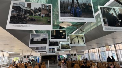 “Кінець зими, іскра не згасла”: в Києві, на вокзалі, експозиція про енергетиків