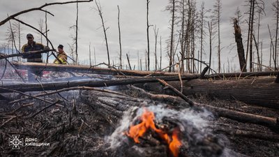 У Чорнобильській зоні гасять пожежу, яку спричинив БпЛА РФ. Яка ситуація