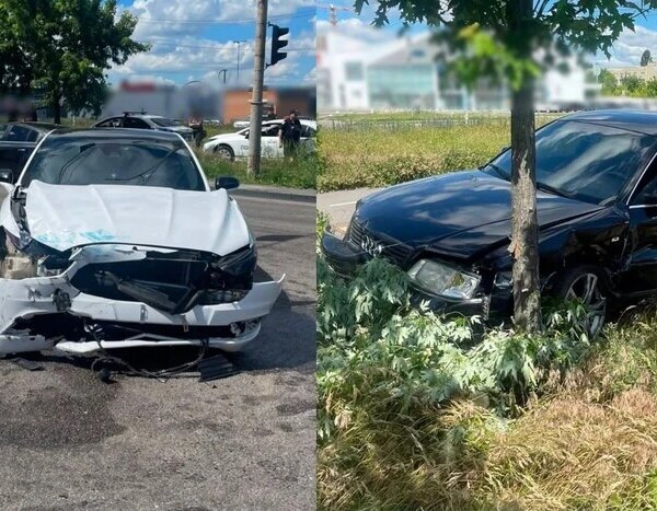 Втретє протягом року нетверезий і без посвідчення водія. У столиці кермувальник Audi скоїв наїзд на дерево (фото)