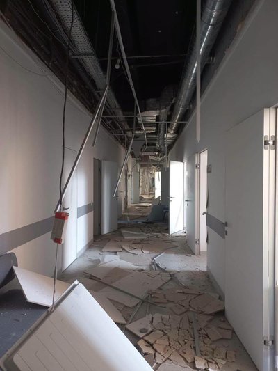 The relocated hospital from Mariupol was damaged due to the night shelling of Kyiv