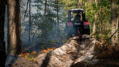У Чорнобильській зоні майже всі пожежі виникають через російські дрони — ДСНС