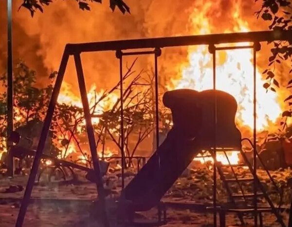 Українська ракета зруйнувала дитячий майданчик у столиці (відео)