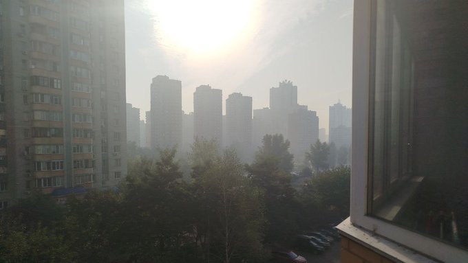 Якість повітря на Київщині знизилася через займання, спричинені ранковим нападом Російської Федерації. 2