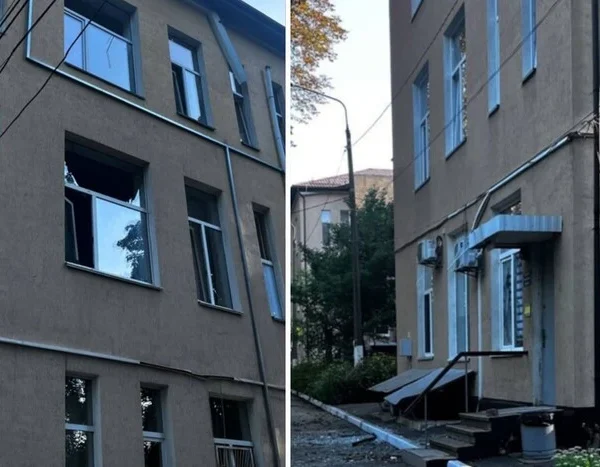 На території дитячої лікарні в Києві з’явилися дві вирви після нічного обстрілу (відео)