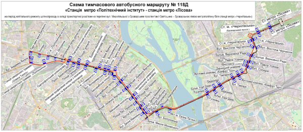 Ремонт біля «Чернігівської»: як змінять маршрути автобусів і тролейбусів 19